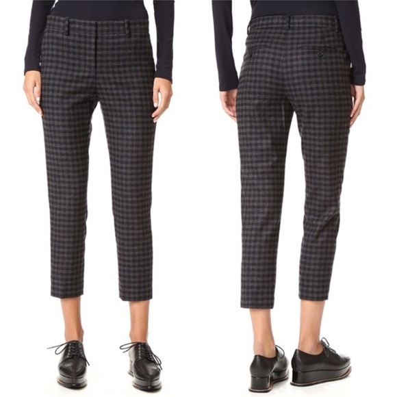 Theory Treeca 2 Brisk Wool Check Pants - size 4 - Picture 3 of 8